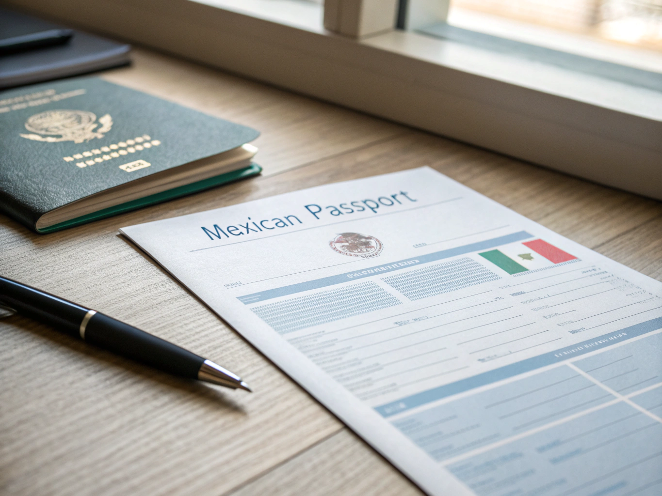 Formulario de solicitud de pasaporte mexicano
